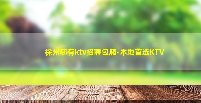徐州哪有ktv招聘包厢-本地首选KTV